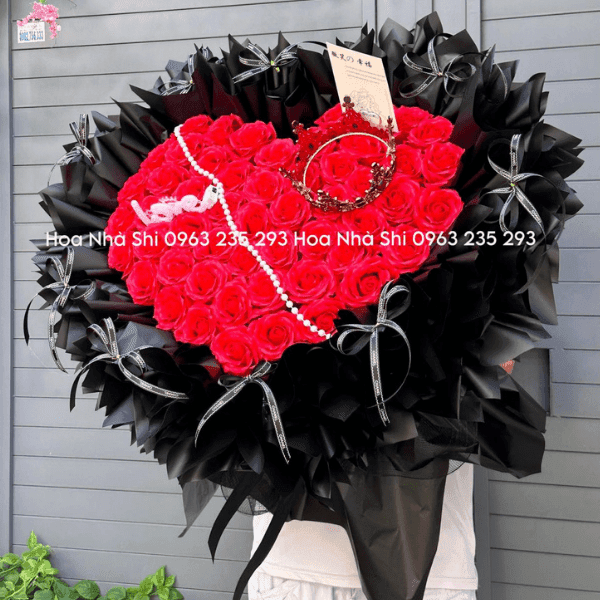 Bó Hoa Sáp Thơm Trái Tim Khổng Lồ - Đỏ - 104