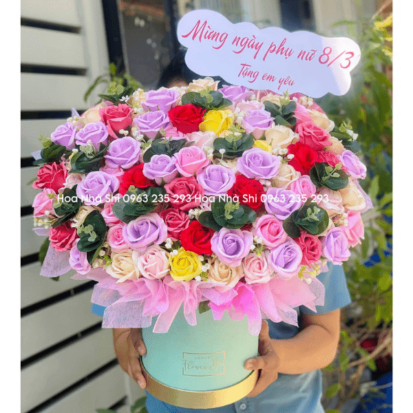 Hộp Hoa Sáp Thơm Nhiều Màu - 94