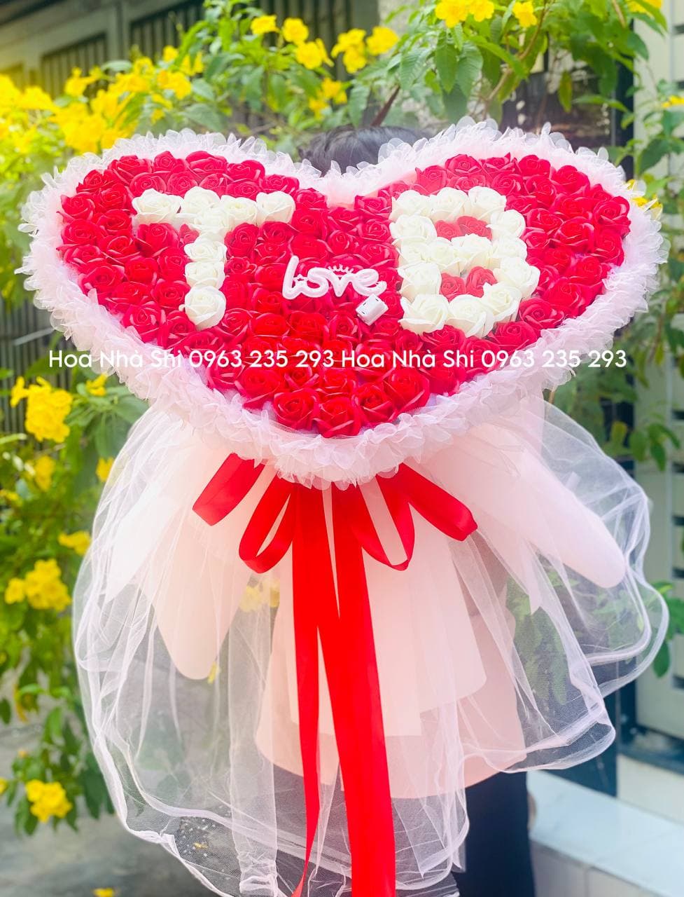 Bó Hoa Sáp Thơm Trái Tim Đỏ - 355 Lifestyle
