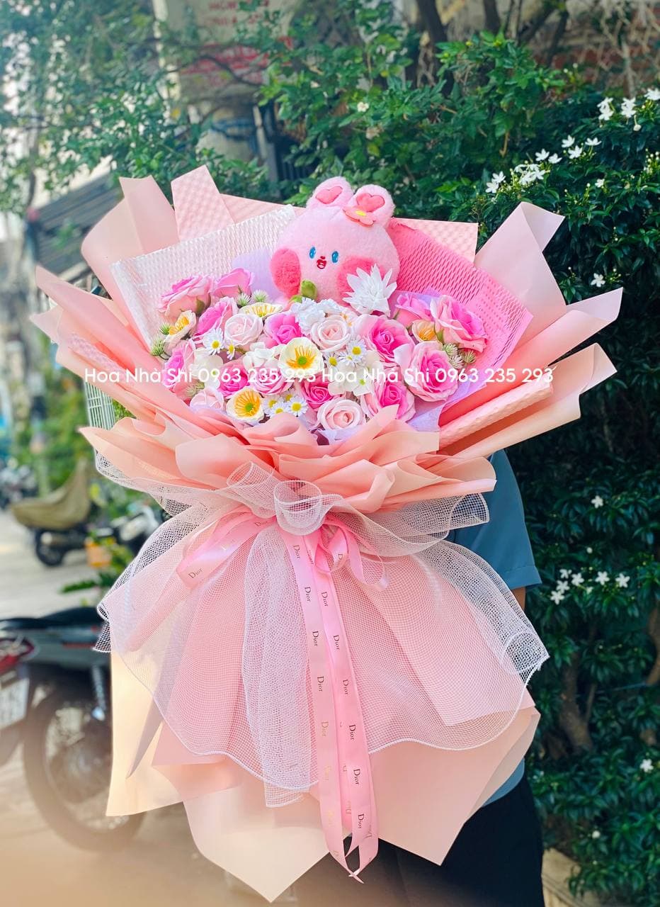 Bó Hoa Sáp Thơm Mix Gấu Bông - 226