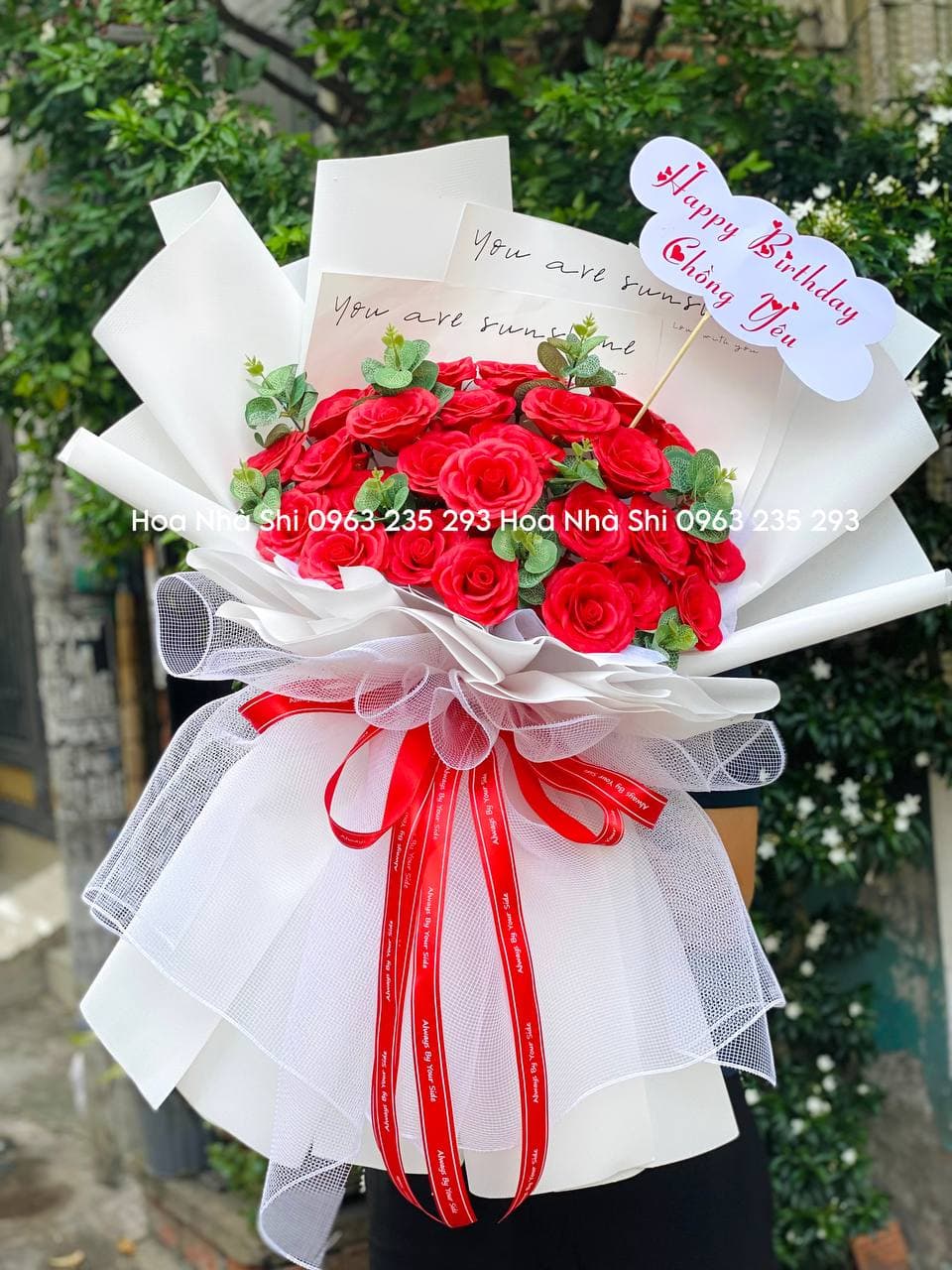 Bó Hoa Sáp Thơm Ecudor Cao Cấp Đỏ - 236