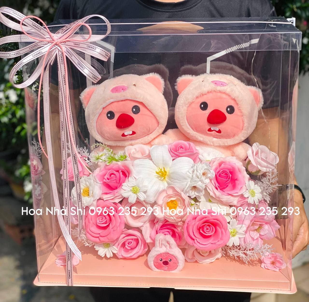 Hộp Hoa Sáp Thơm Kèm Gấu Bông - 293