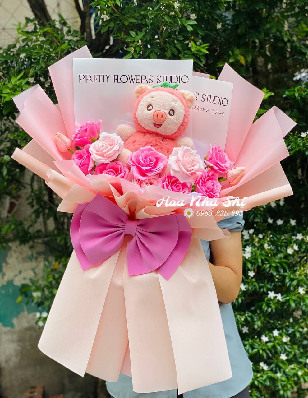 Bó Hoa Sáp Thơm Mix Gấu Bông - 352 Lifestyle