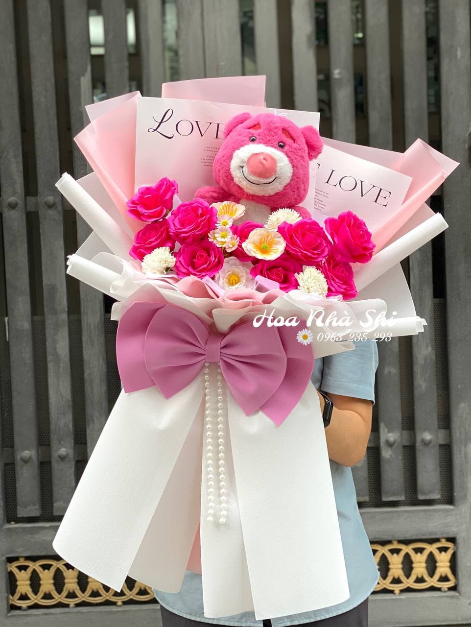 Bó Hoa Sáp Thơm Mix Gấu Bông - 352