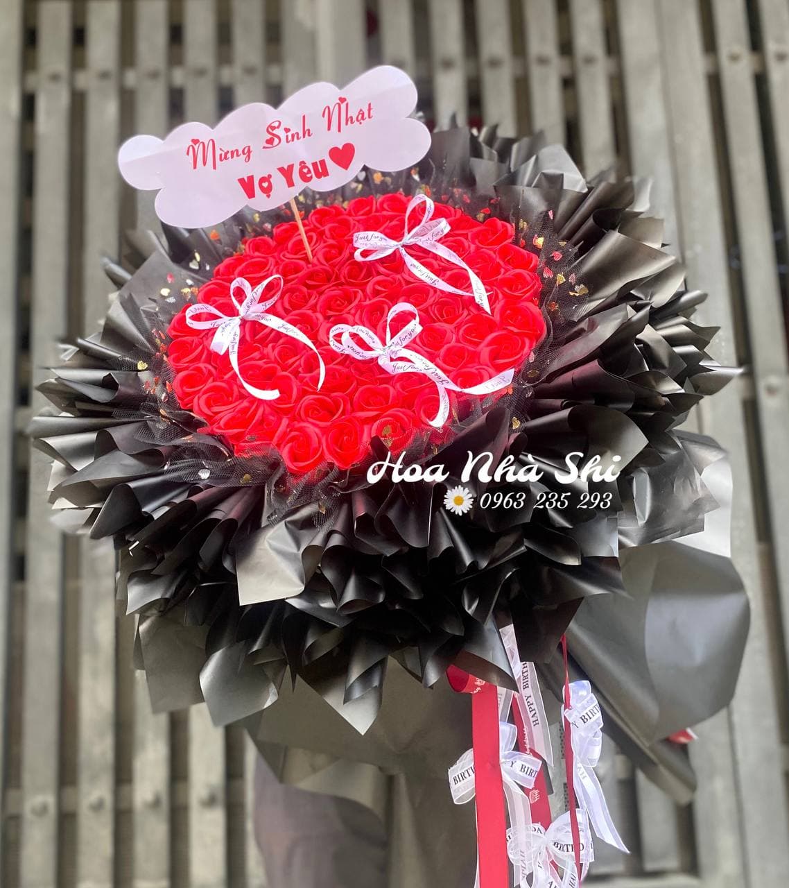Bó Hoa Sáp Thơm Công Chúa 70 Bông - Đỏ - 365