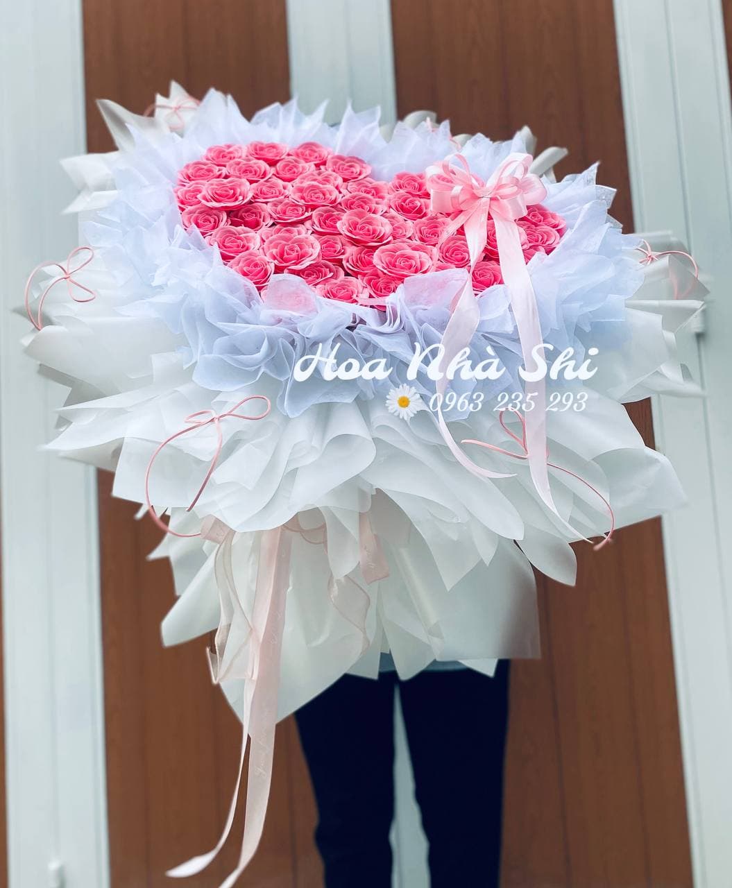 Bó Hoa Sáp Thơm Cao Cấp - Hồng - 375