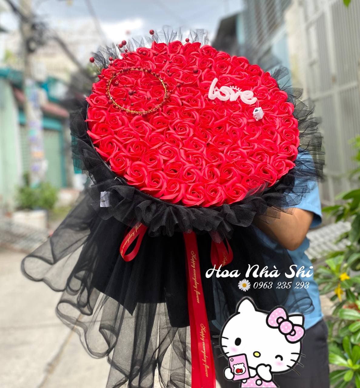 Bó Hoa Sáp Thơm 100 Bông - Đỏ - 398
