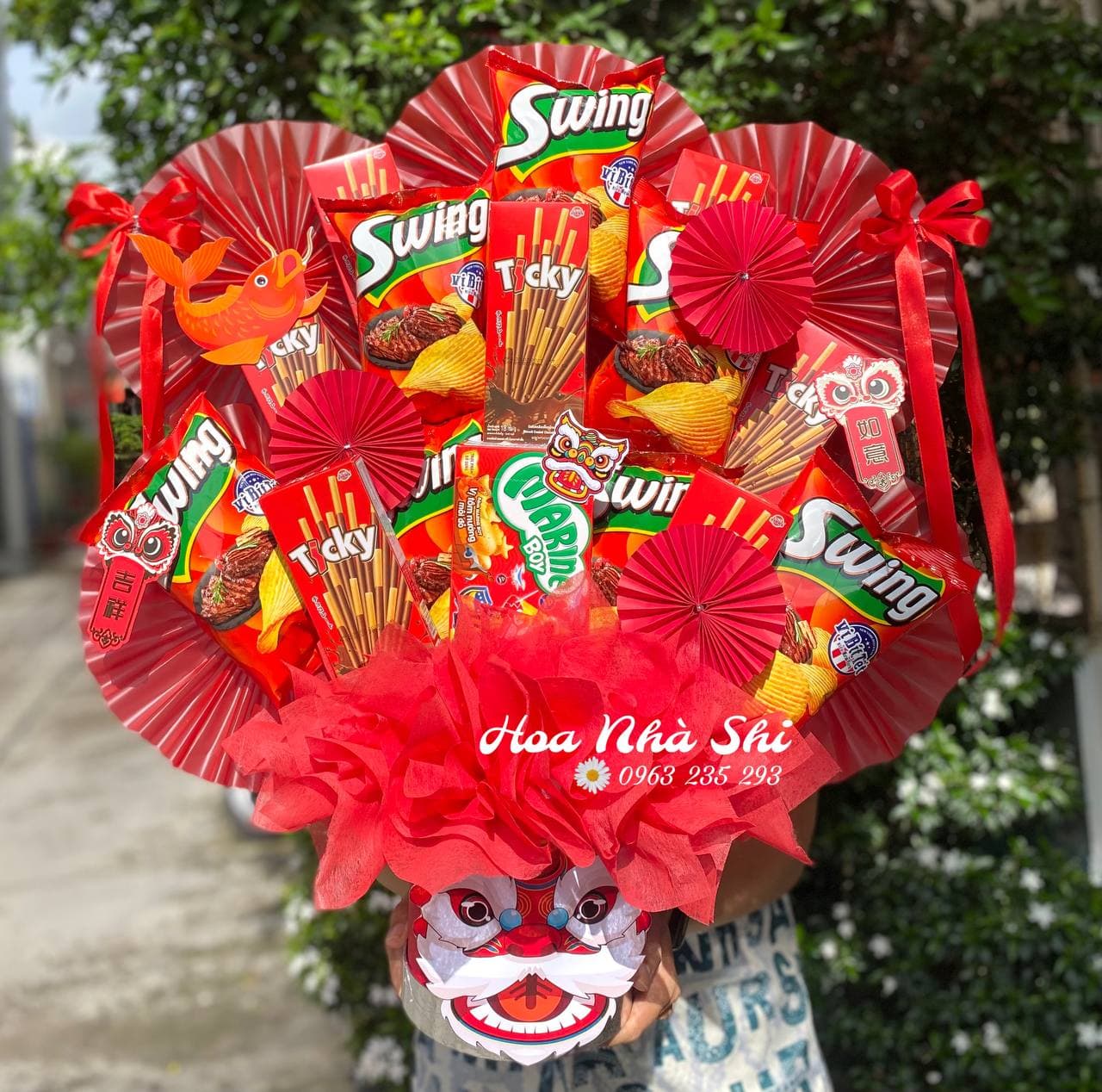 Hoa Bánh Kẹo - Đỏ - 401