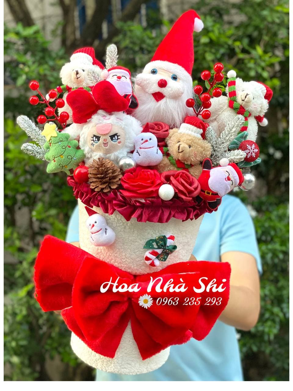 Bó Hoa Gấu Bông Noel - 406
