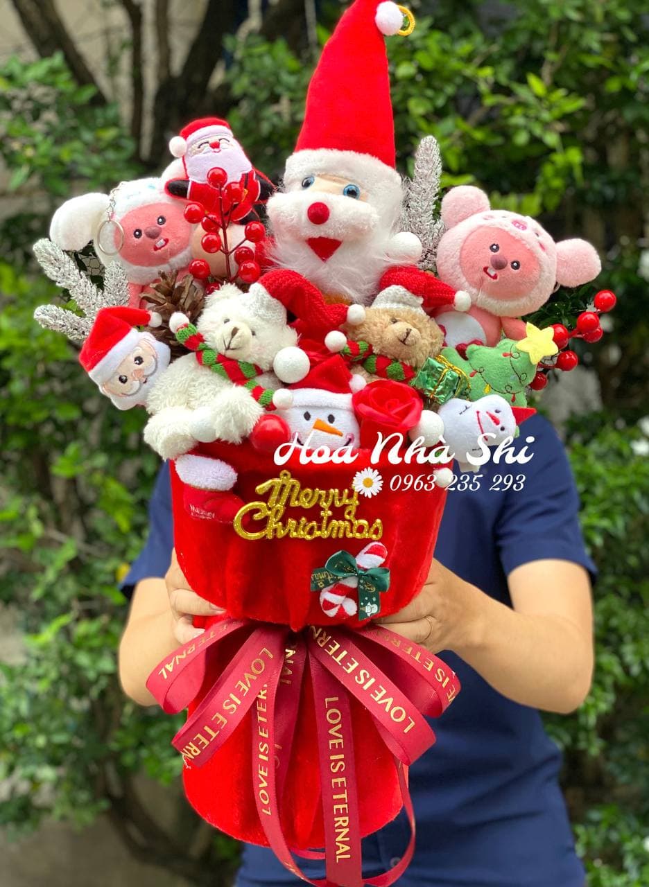 Bó Hoa Gấu Bông Noel - 407